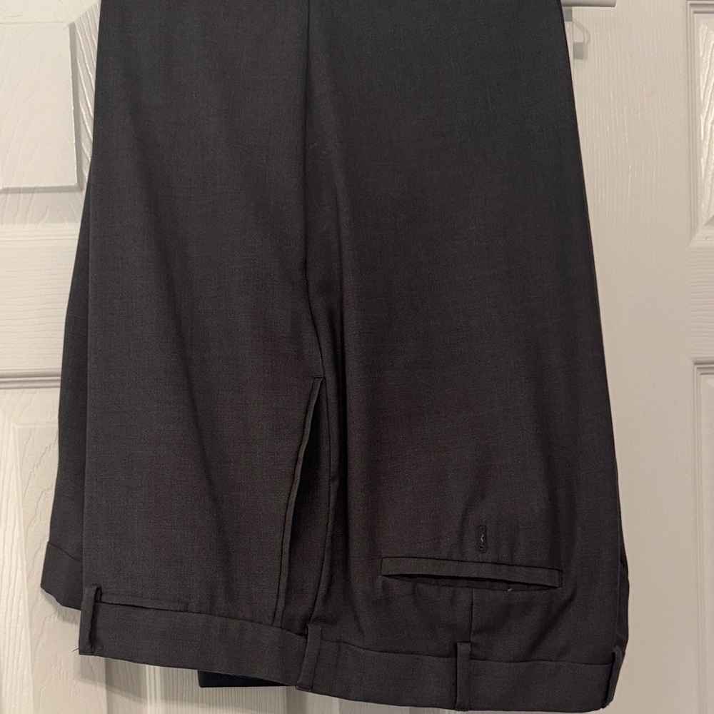 Louis Raphael Charcoal Flat Front Shorts